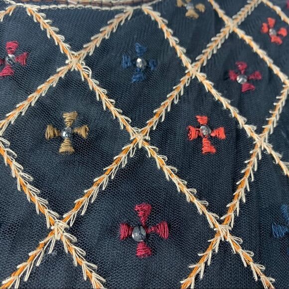 Zara Boho Embroidered Embellished beaded blouse - Picture 3 of 11